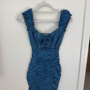 Fashion Nova Denim Blue Mini Dress